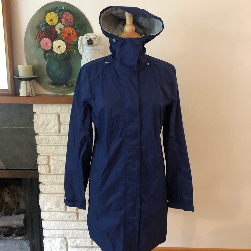L.L. Bean mid length raincoat.
